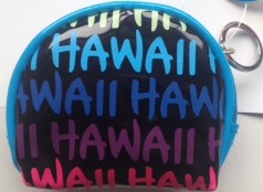 Kālā Stash: Hānau Hawaiʻi: Round Coin Purse Multicolored Text - Celebrate the Spirit of Hawaii in Vivid Shades