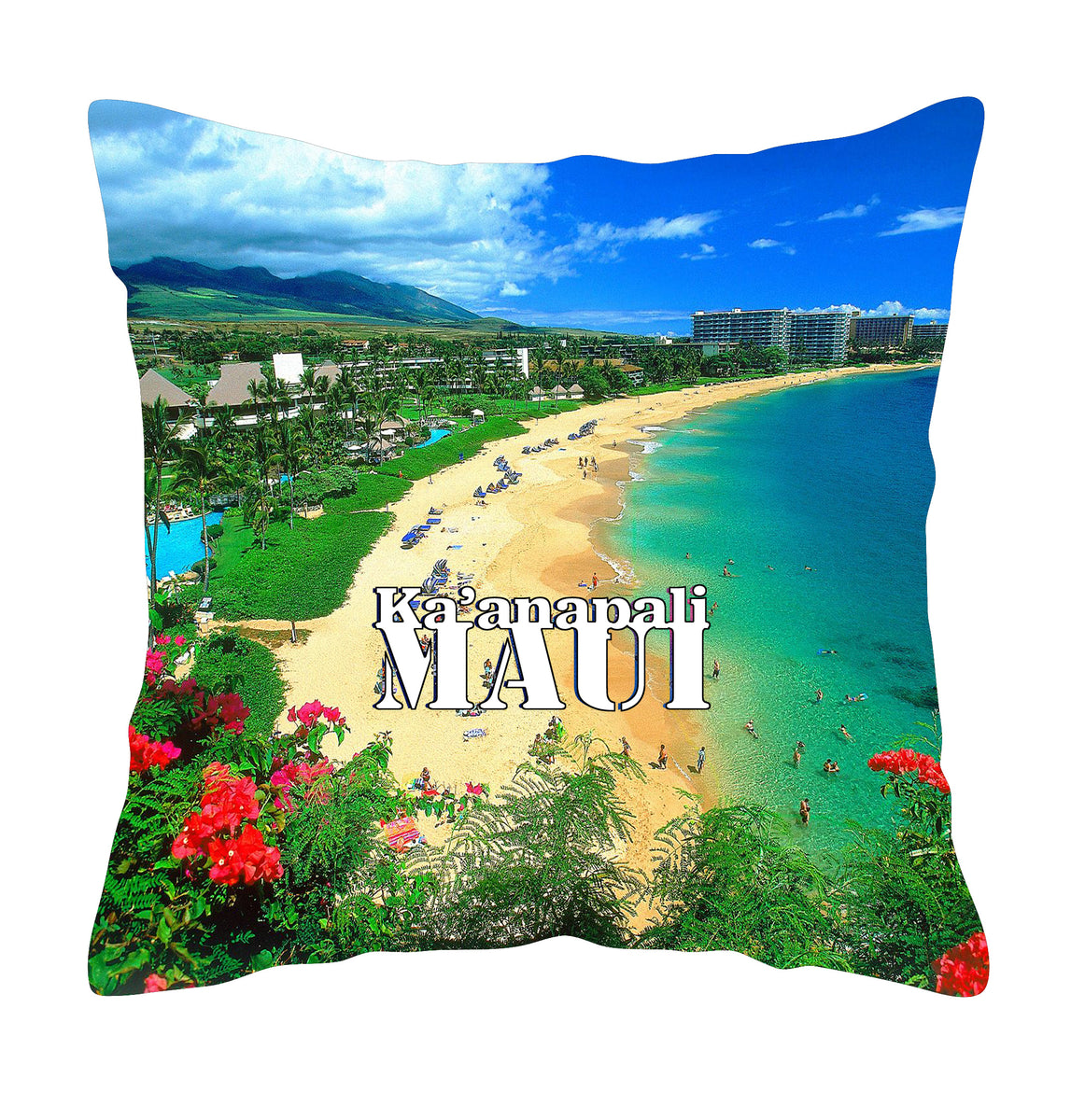 MAUI PILLOW COVER BEACH R & R Gifts Hawaii