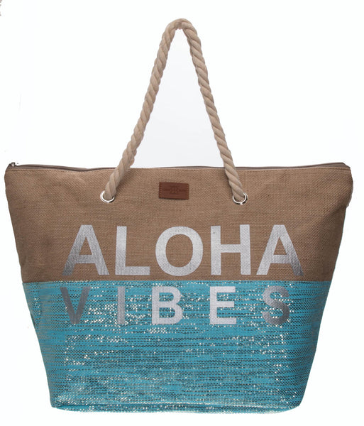 Island Haulin': Aloha Beach Bum Straw Tote - Colors Galore for Local Style