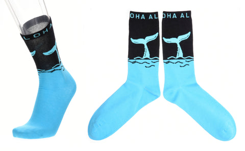 Indulge in the softest cotton socks, infused with the aloha spirit remembering our migrating Humpback Whales
