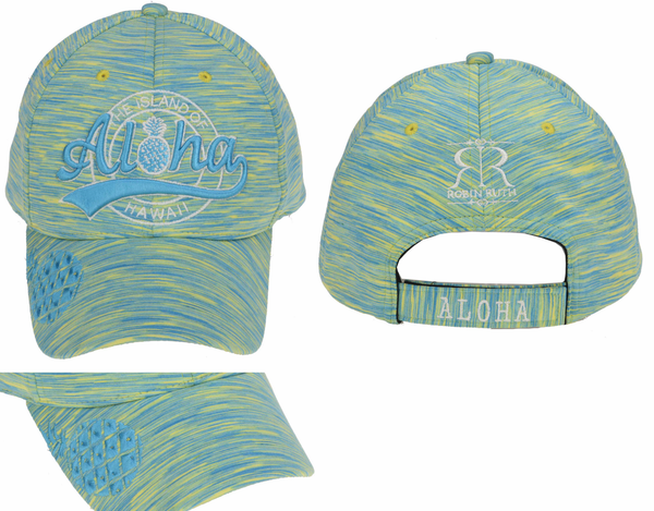 Da Aloha Pineapple Stamp Cap: Teal, Pink, and Black - Style with Island Flair