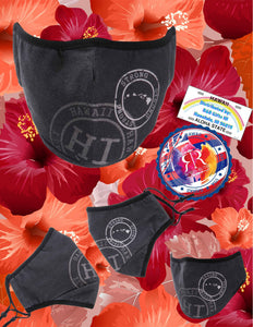 HAWAII STAMP SOLID FACE MASK COTTON/POLY FABRIC [MULTIPLE COLORS]