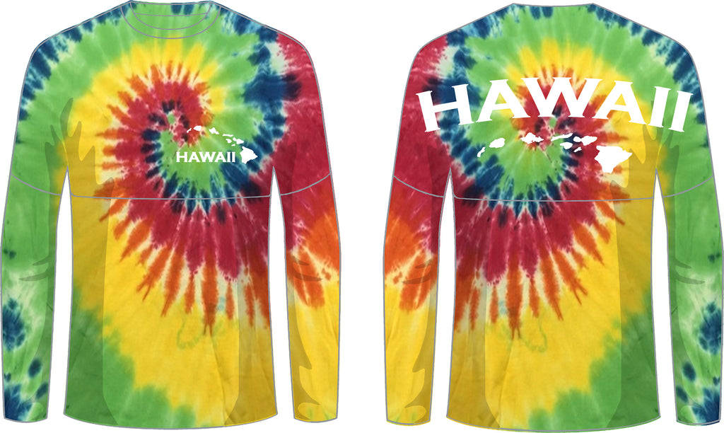 Hawaii Tie Dye UNISEX Long Sleeve Jersey Tee