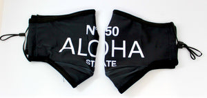 No 50 ALOHA STATE FACE MASK STRETCH ATHLETIC FABRIC [MULTIPLE COLORS]