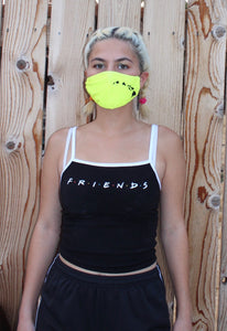 NEON SAFETY COLORS ISLAND CHAIN FACE MASK STRETCH ATHLETIC FABRIC